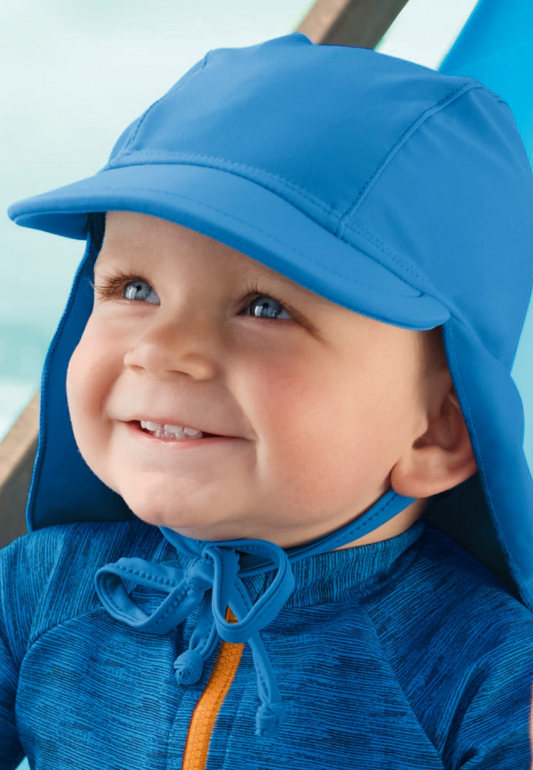 Kuklakaitsega müts ujumiseks, sinine UV kaitse 50+